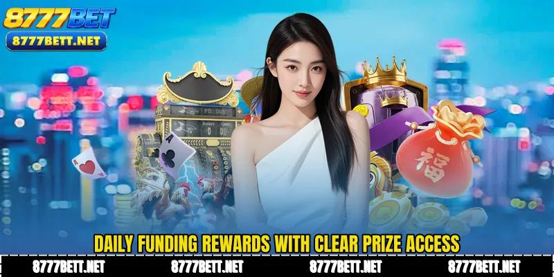Daily funding rewards with clear prize access