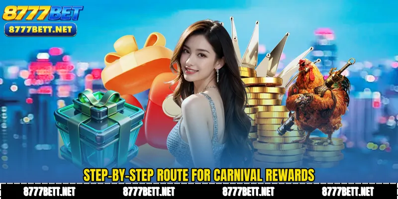 Step-by-step route for carnival rewards