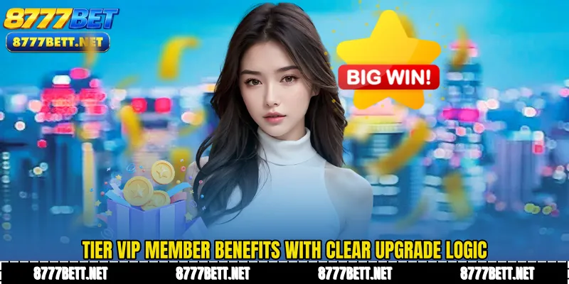 Tier VIP member benefits with clear upgrade logic